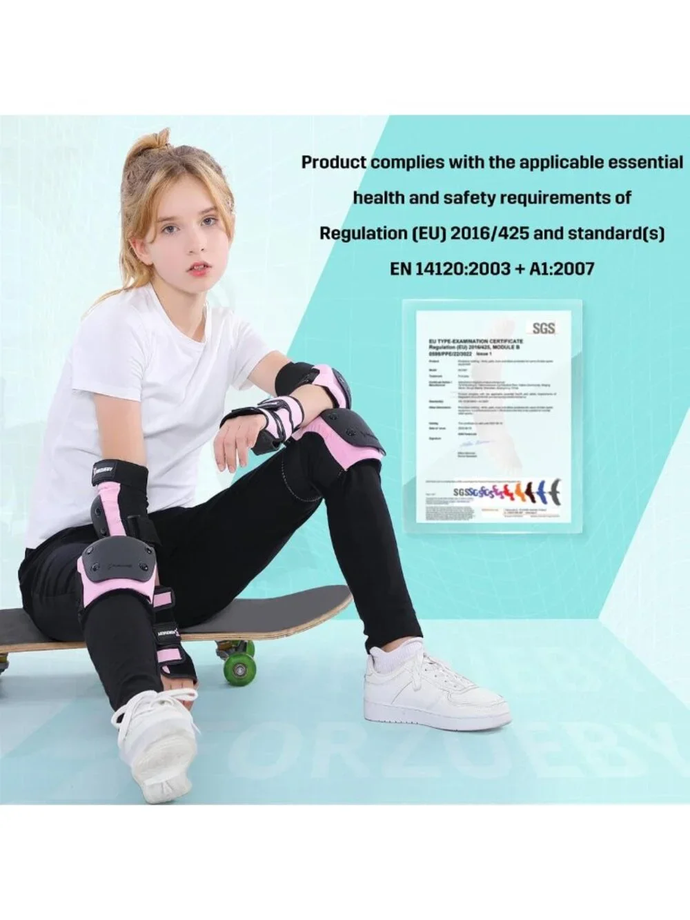 6-in-1 Protective Gear Set for Kids & Adults | Knee Pads, Elbow Pads, Wrist